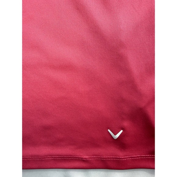 Callaway Women's Pink Opti-dri 1/4 Zip Floral Sleeve Golf Shirt Size M - Picture 6 of 6
